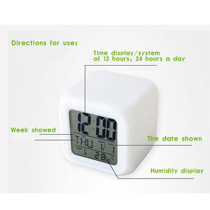 LED alarm clock colorful digital clock Husky