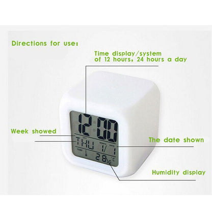 LED alarm clock colorful digital clock Husky