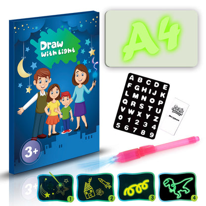 Educational Toy Drawing Pad 3D | Magic 8 Light Effects Puzzle Board Sketchpad