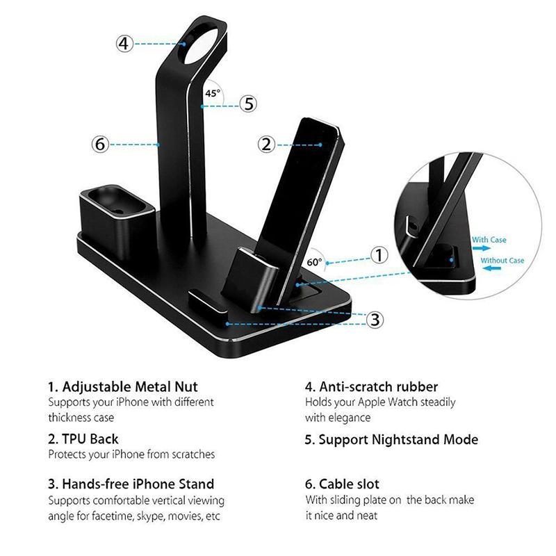 ALL(4)-IN-ONE AIRPODS CHARGING STAND | PERFECT FOR APPLE, SAMSUNG & OTHER DEVICES