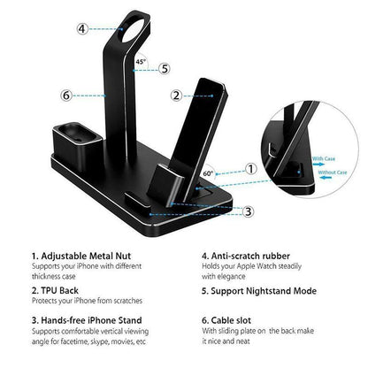 ALL(4)-IN-ONE AIRPODS CHARGING STAND | PERFECT FOR APPLE, SAMSUNG & OTHER DEVICES