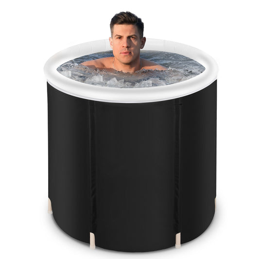 Homkitt Ice Bath Tub for Adults | Cold Plunge Ice Recovery Bath Tub | Durable & Multiple Layered | Portable Ice Bath Plunge Tub | Ice Bath Container for Therapy & Training in Homes & Gyms (Black) | Free shipping in Canada